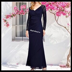 Alex Evenings Embellished illusion Sleeve Dress